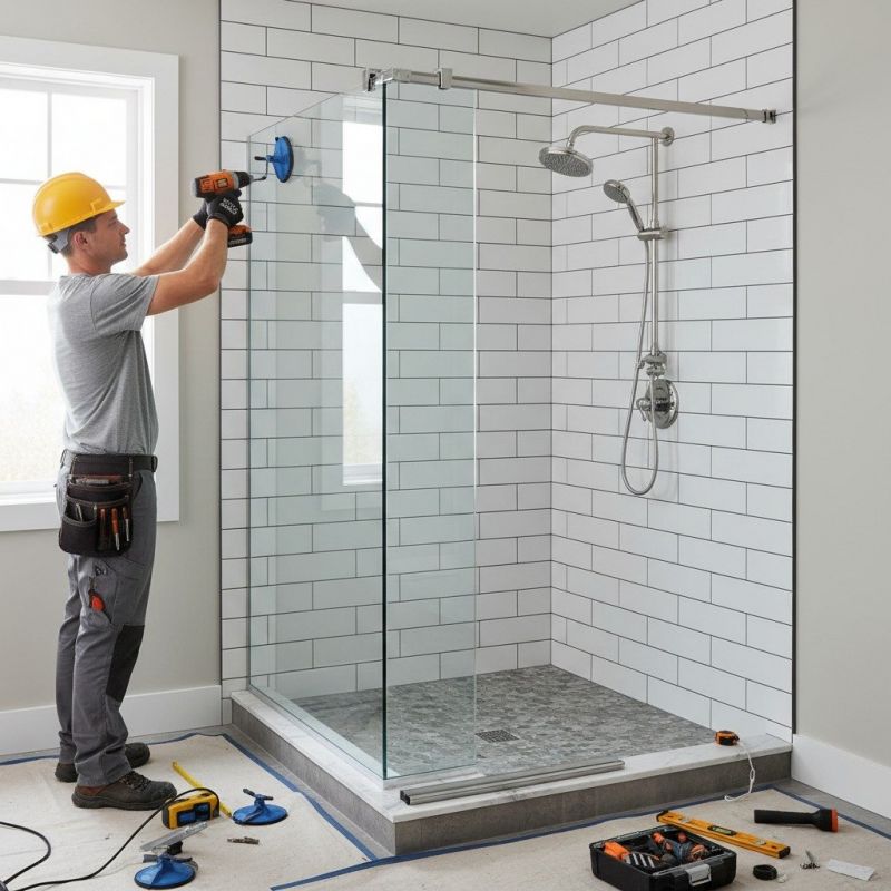 Glass Shower Door Installation in Longmont, CO
